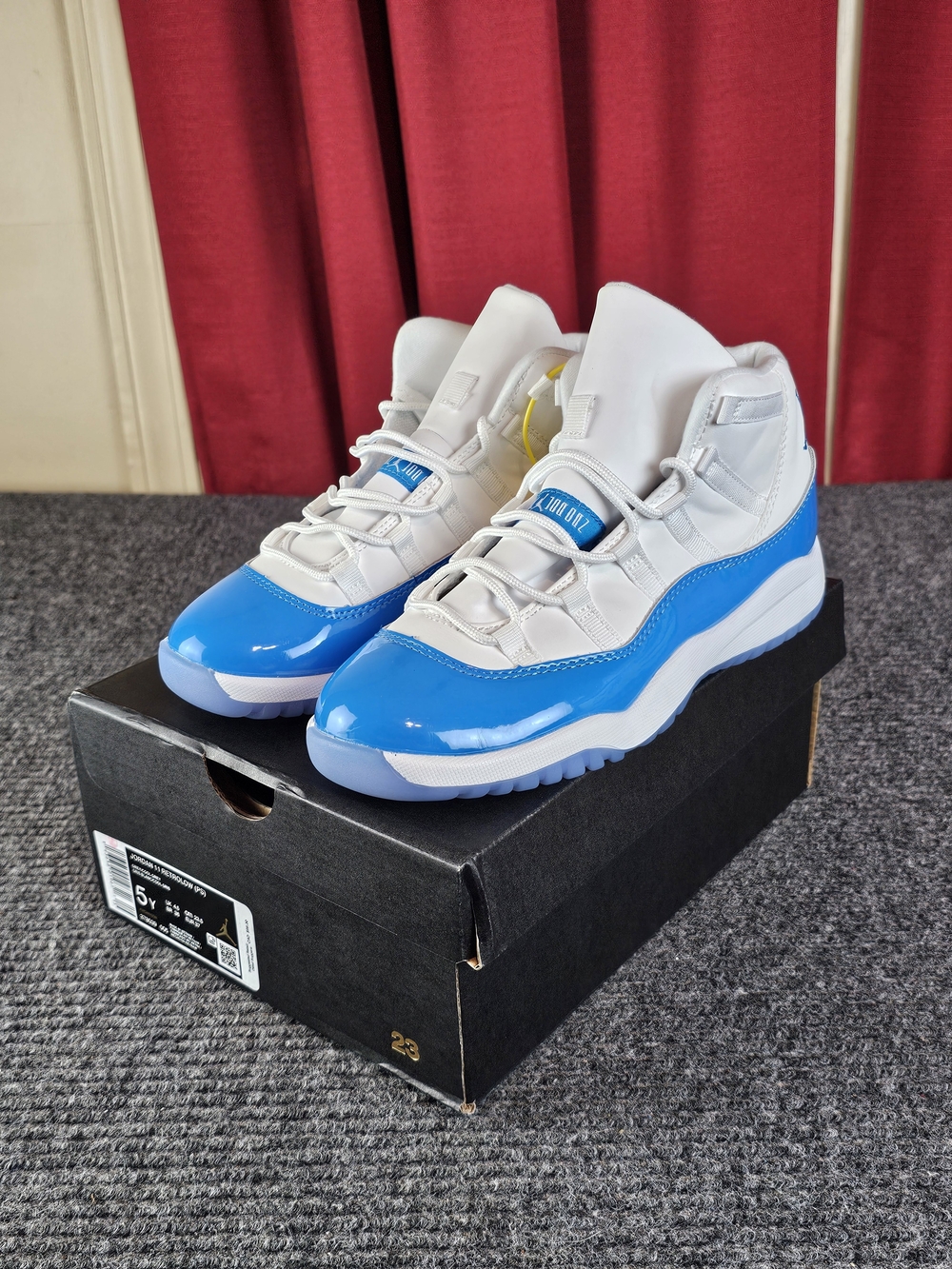 Youth size 3Y,4Y,5Y Jordan 11 retro blue white sneakers new
